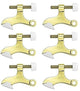 Nuk3y Hinge Pin Heavy Duty Door Stop, Set of 6, Polished Brass