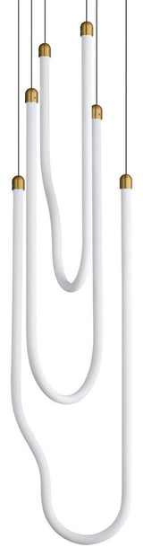 ET2 E24983 Soleil 13"W Multi Light Pendant - Natural Aged Brass