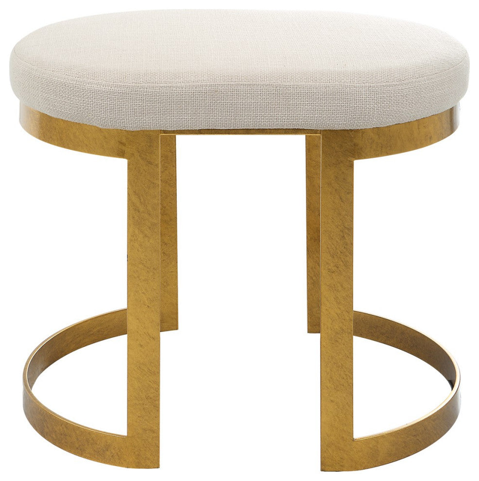 Uttermost Infinity Accent Stool 23698, Gold