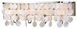Vaxcel Elsa Capiz Shell 4-Light Vanity Light, Satin Nickel