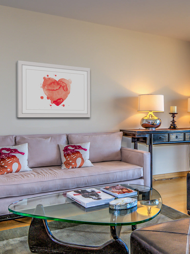 "Heart Splash" Framed Art Print