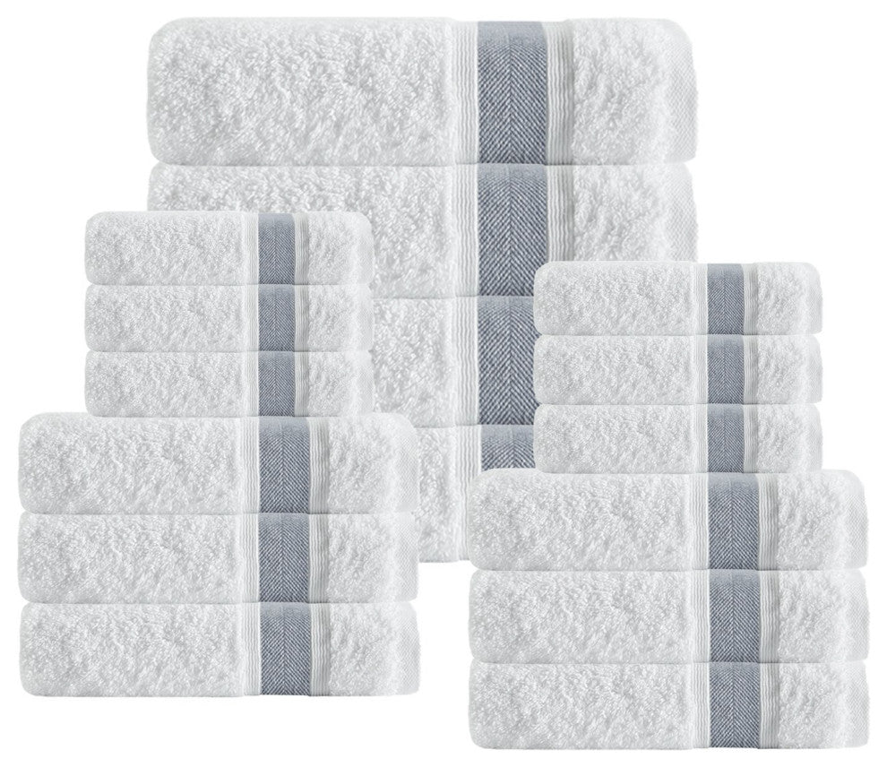 Unique Turkish Cotton 16-Piece Towel Set