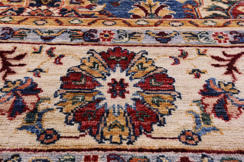 6' 10" X 10' 1" Persian Tabriz Hand-Knotted Wool Rug Q7525