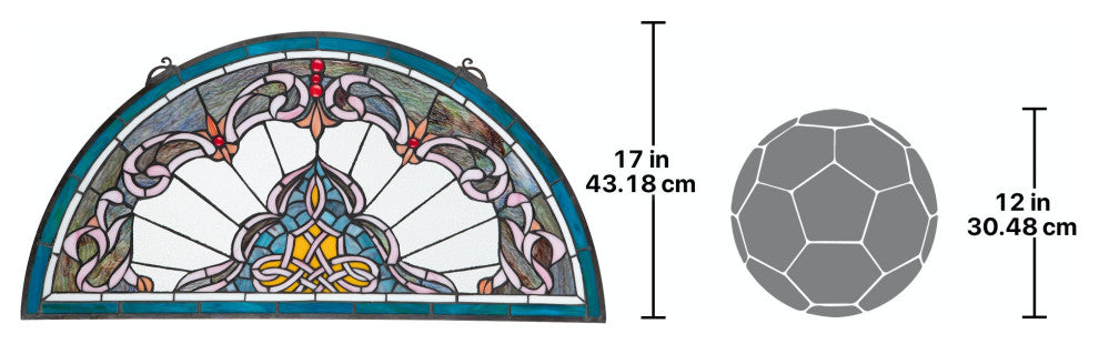 Lady Astor Demi-Lune Stained Glass Window