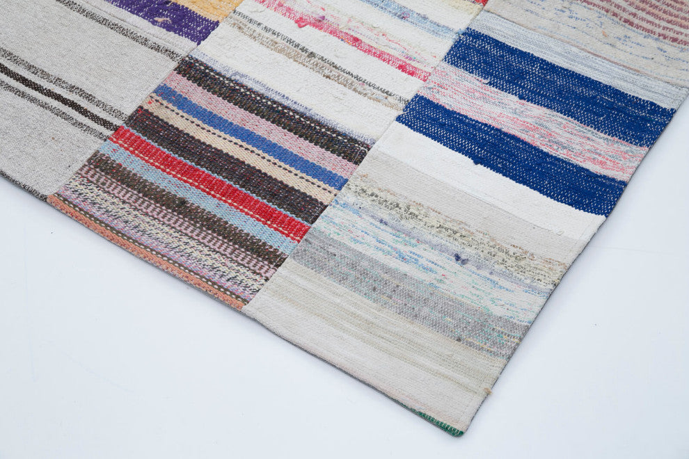 Rug N Carpet - Handmade Oriental 8' 2'' x 10' Contemporary Patchwork Kilim Rug