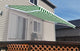 Aleko Retractable Motorized Awning, 13'x10', Green/White