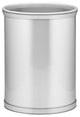 Mylar 14" Oval Waste Basket, Brushed Chrome