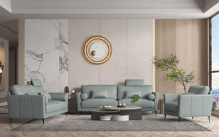 ACME Tussio Sofa With 5 Pillows, Leather, Watery