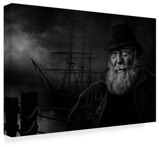 Claude Brazeau 'Sitting At The Dock' Canvas Art, 47"x30"