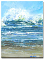 Crashing Wave' Ready2HangArt Canvas by Leslie Owens, 12"x16"