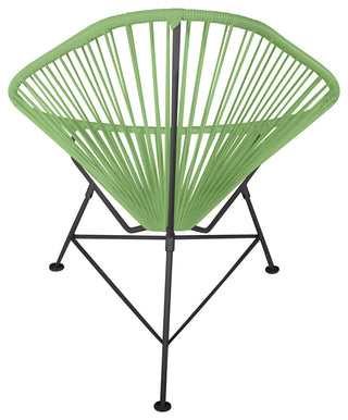 Acapulco Indoor/Outdoor Handmade Lounge Chair, Sage Weave, Black Frame