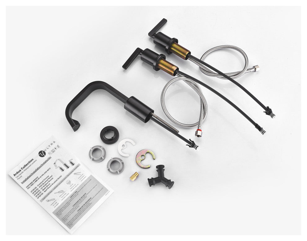 Ultra Faucets UF5670X Two-Handle Bathroom Faucet, Matte Black