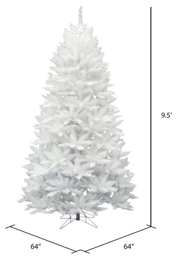 Vickerman A104185 8.5' Sparkle White Spruce Artificial Christmas Tree, Unlit