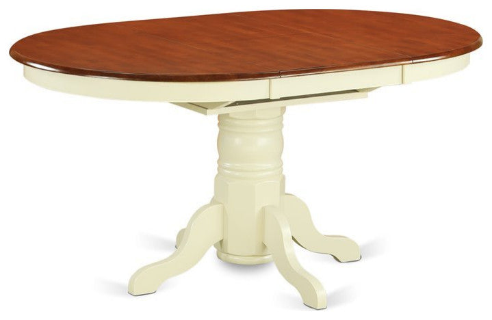 East West Furniture Avon 5-piece Wood Dining Room Set in Buttermilk and Cherry