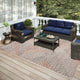 Indoor/Outdoor Sedona SN11 Walnut Machine Washable 5' x 7'6" Rug
