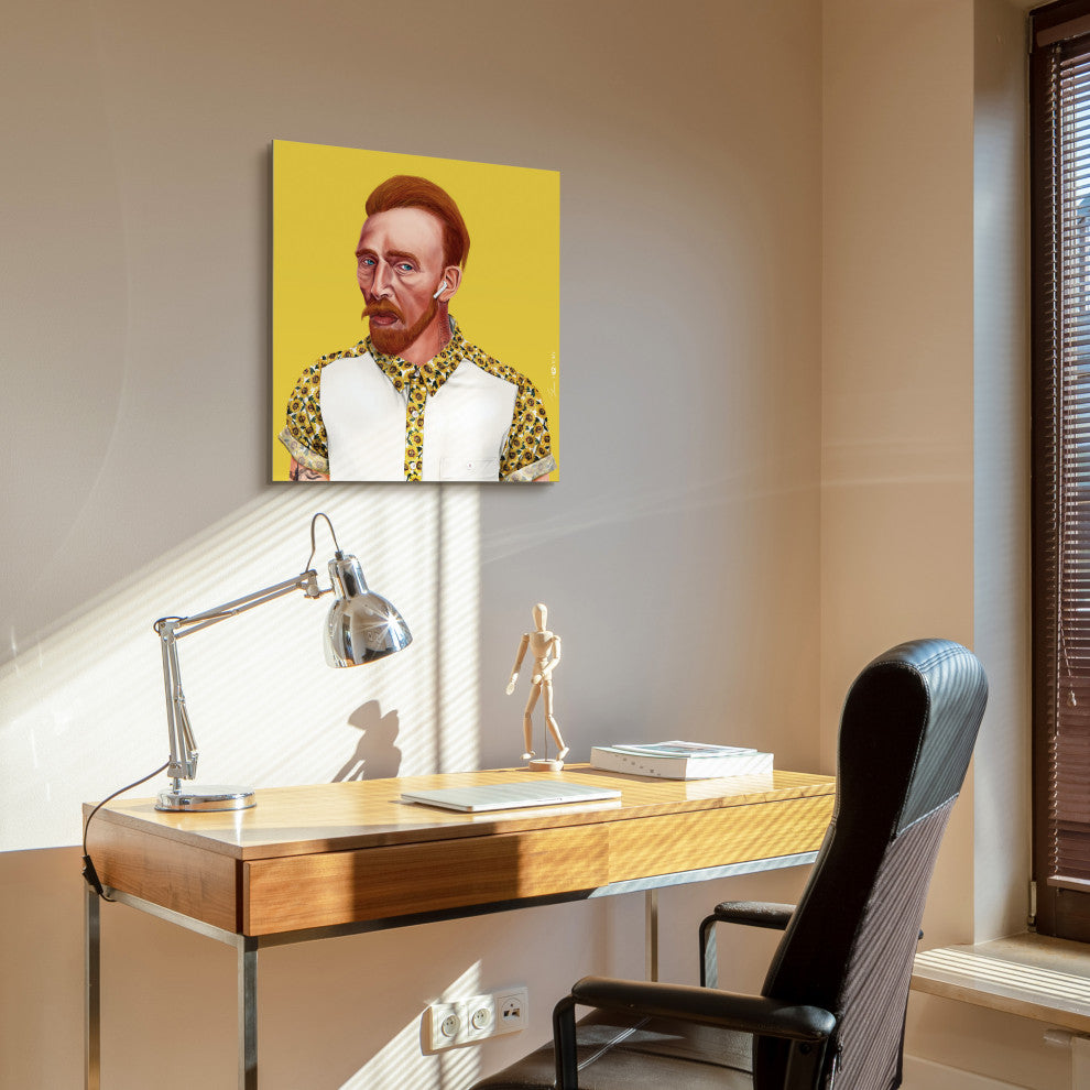 "Hip Vincent Van Gogh" Frameless Reverse Printed Tempered Art Glass Wall Art