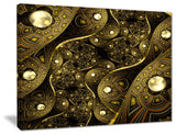 "Brown Metallic Fabric Pattern" Digital Canvas Print, 20"x12"