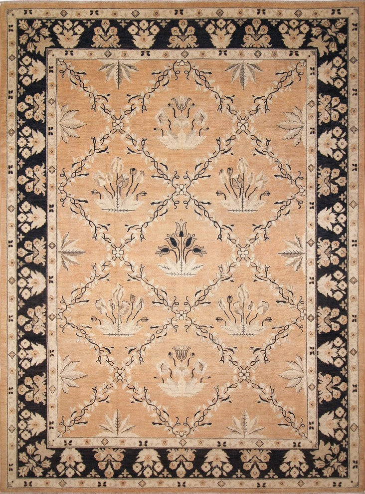 Peshawar Altyn Red/Black Rug, 9'10"x13'5"
