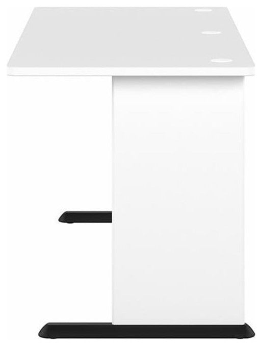 Studio A 72W Computer Desk in White - Engineered Wood