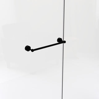 Dottingham 18" Shower Door Towel Bar, Matte Black