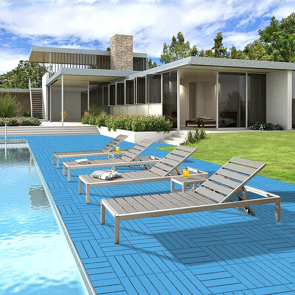 Plastic Interlocking Deck Tiles, 36 Pack