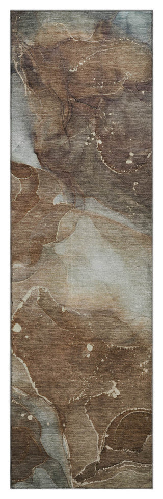 Premium Machine Washable Mayfield AMF522 Brown 2'3" x 7'6" Runner Rug