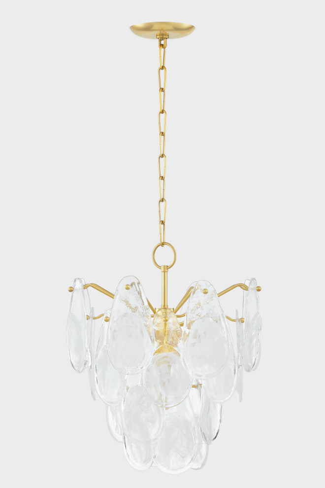 Darcia 18" Wide 5-Light Aged Brass Chandelier