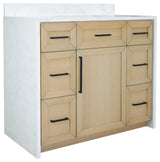 Palisade 42" Bathroom Vanity, Blonde, Engineered Marble