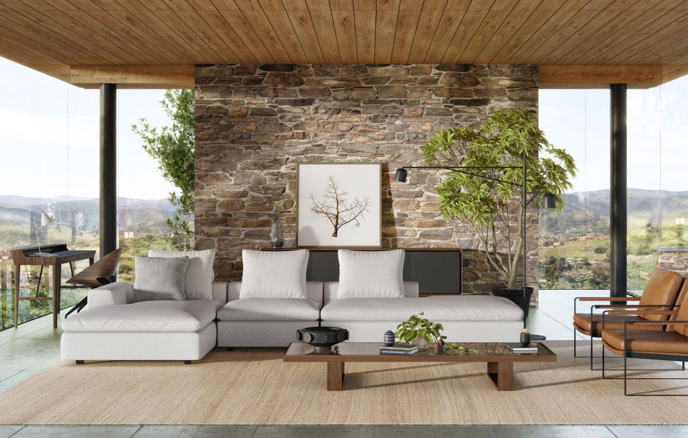 Lucerne Modular Chaise, Ashen Fabric, Ashen Fabric, Set12b-3pc