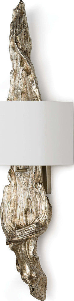 Driftwood Sconce (Ambered Silver Leaf)