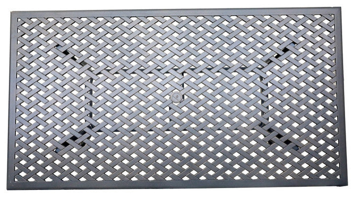 Carlsbad 46x86 Inch Cast Aluminum Rectangle Table, Dessert Night
