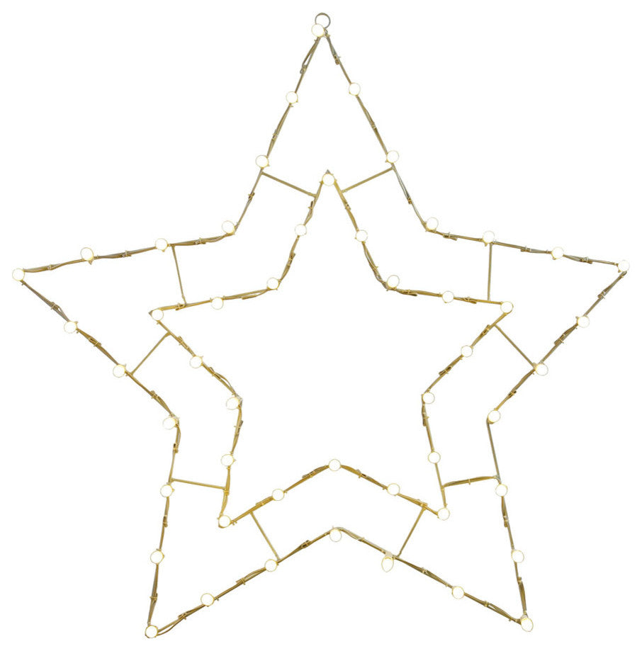 48" X 48" White 5 Pt Star C7 Wire Motif