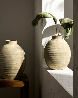 Galey Alix x Livabliss Hartnett GAHR-001 Vase, Rust, 13"H x 11"W x 11"D