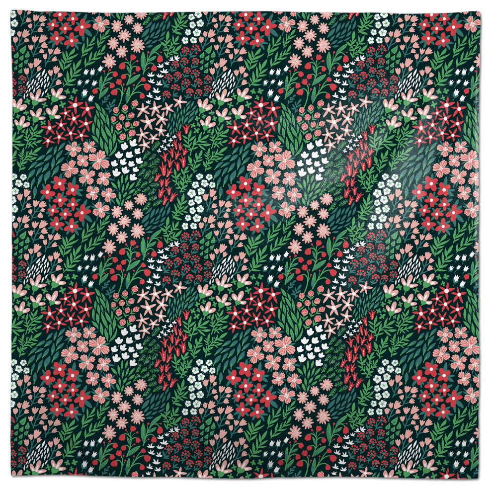 Floral Pattern 58x58 Tablecloth