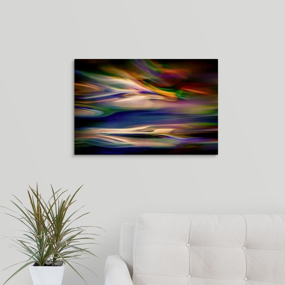 "Blue Lagoon in the Evening" Wrapped Canvas Art Print, 24"x16"x1.5"