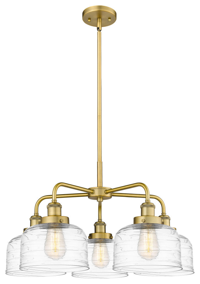 Innovations Bell 5 26" Chandelier Brushed Brass