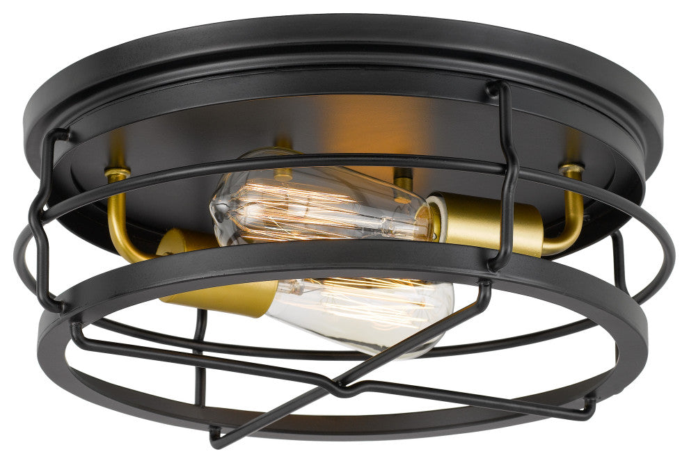 Westwood 2-Light Black Frame Flush Mount 13.88"x13.88"x5.87"