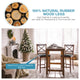 Costway Set of 2 Bar Stools 25'' Counter Height Chairs w/PU Leather Seat Walnut