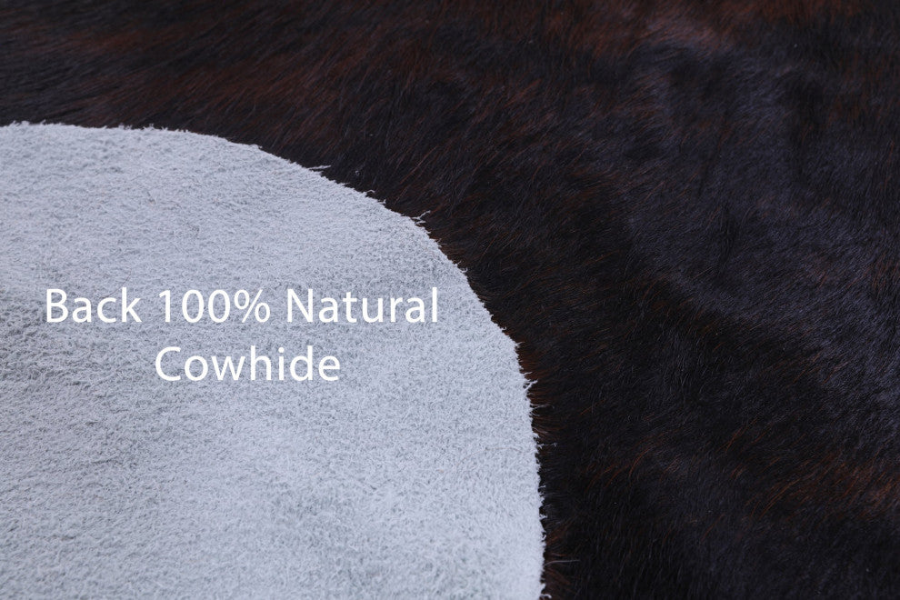 7' 1" X 6' 2" Organic Natural Hair-On Cowhide Area Rug C1482