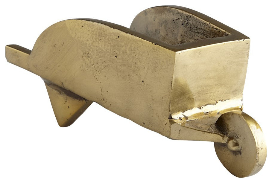 Cyan Wheelbarrow Token 11231, Aged Brass