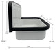 Wall Mounted Service / Utility Sink, White Glazed Steel, Black Trim
