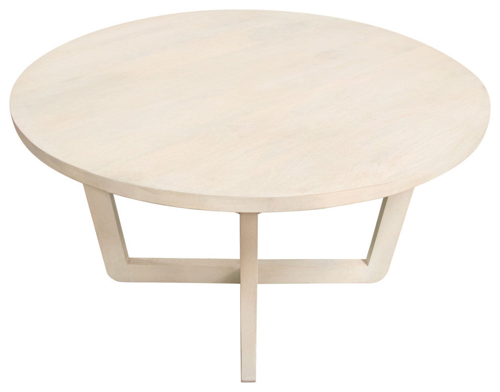 Solano 51" Round Dining Table, Natural Gray