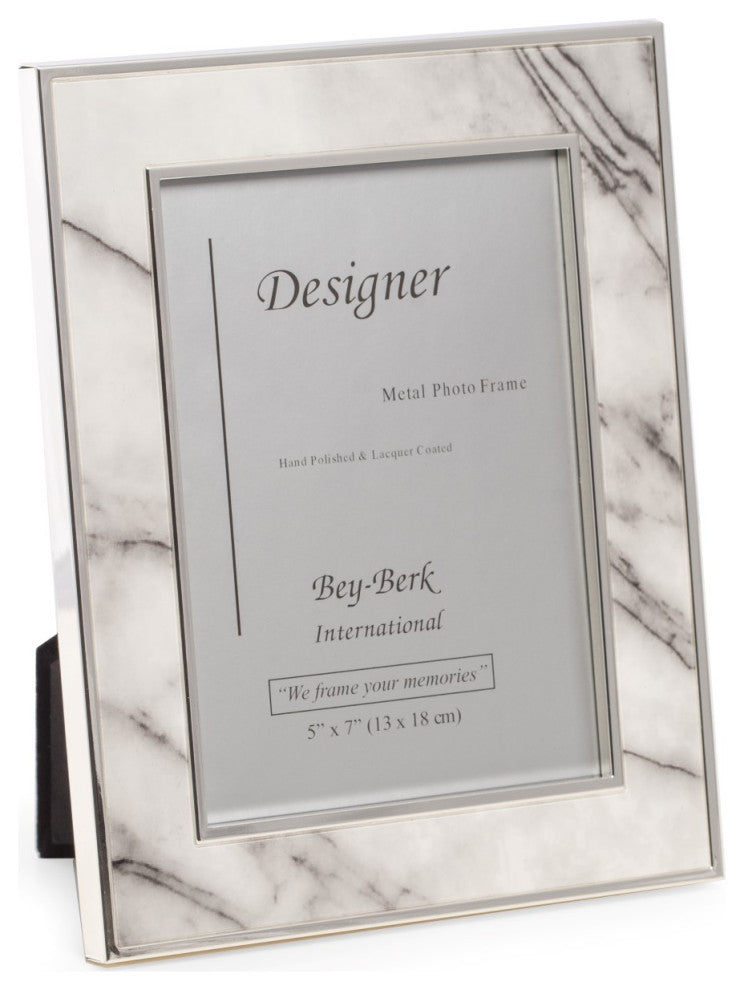 "Marble" Design 5"x7" Picture Frame, Easel Back