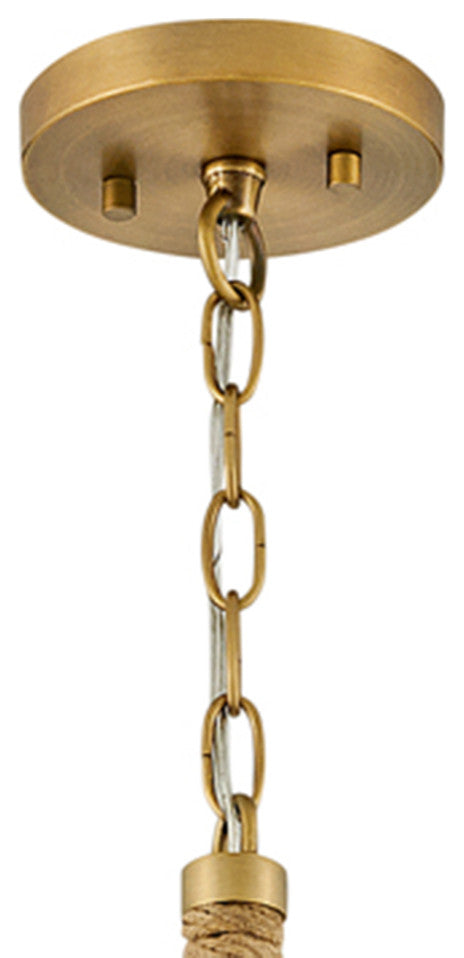 Hinkley Nash Pendant Light, Heritage Brass With Black Accents