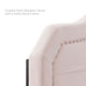 Headboard, Full Queen Size, Velvet, Pink, Modern Contemporary, Bedroom Master