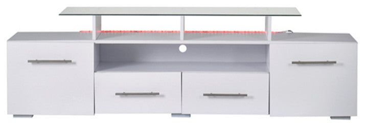 Universal Entertainment Center white modern TV benches