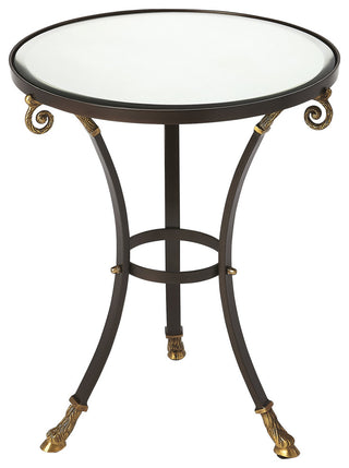 Butler Meurice Glass and Metal Accent Table