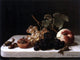 Emilie Preyer Grapes Acorns and Apricots on a Marble Ledge Gallery Wrap Canvas