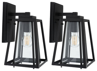 Safavieh Rydler Outdoor Wall Sconce Set of 2 Black