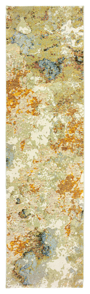 Elements Alabaster Gold/Beige Area Rug, 2'6"x12'